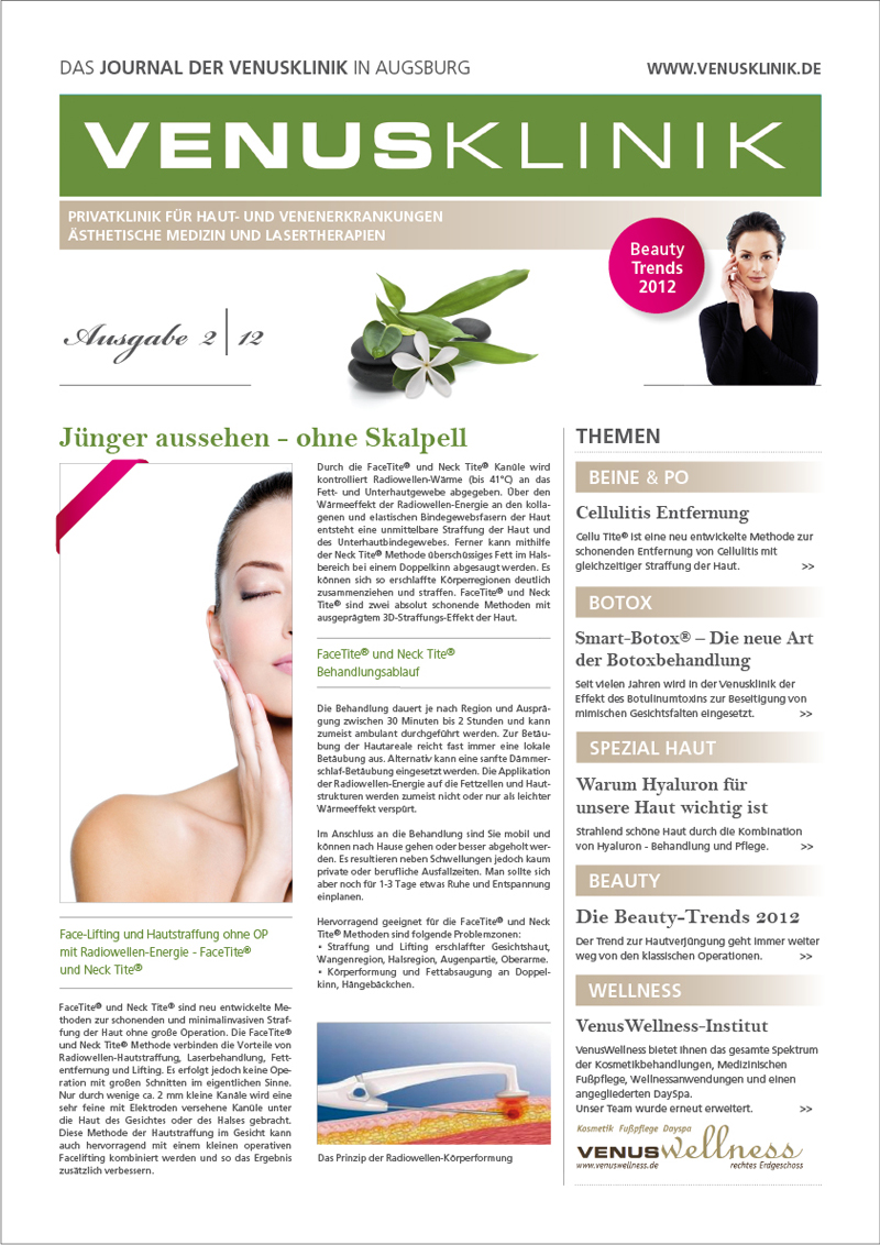 Grafikdesign - Venusklinik Journal 2